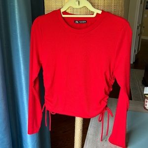 Zara long sleeve ribbed top. Size Large